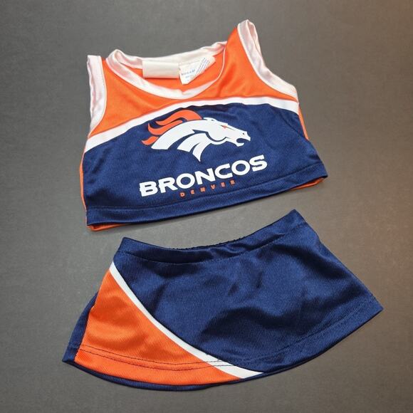 Build A Bear NFL Denver Broncos Football Cheerleader Outfit Top Skirt Only - Picture 2 of 6